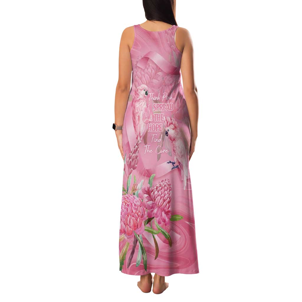 Australia Breast Cancer Awareness Family Matching Tank Maxi Dress and Hawaiian Shirt Think Pink Cockatoos Ribbon - Vibe Hoodie