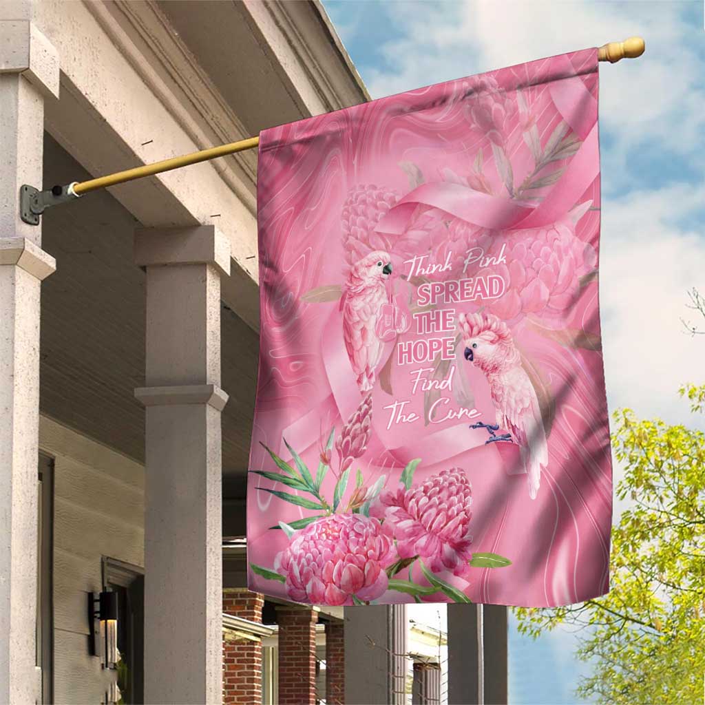 Australia Breast Cancer Awareness Garden Flag Think Pink Cockatoos Ribbon - Vibe Hoodie