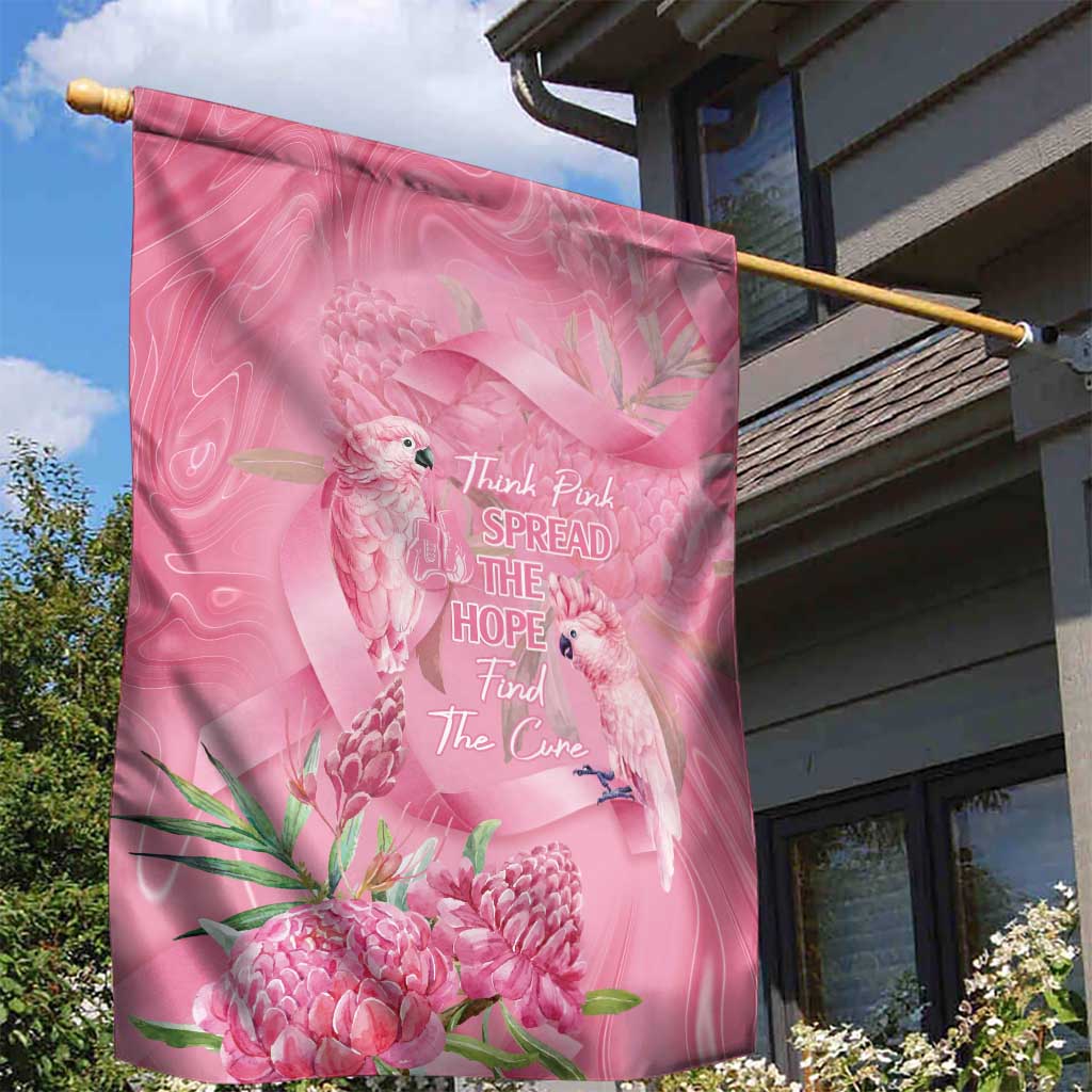 Australia Breast Cancer Awareness Garden Flag Think Pink Cockatoos Ribbon - Vibe Hoodie