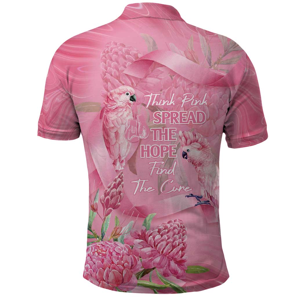 Australia Breast Cancer Awareness Polo Shirt Think Pink Cockatoos Ribbon - Vibe Hoodie