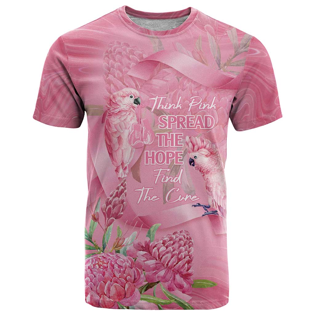 Australia Breast Cancer Awareness T Shirt Think Pink Cockatoos Ribbon - Vibe Hoodie