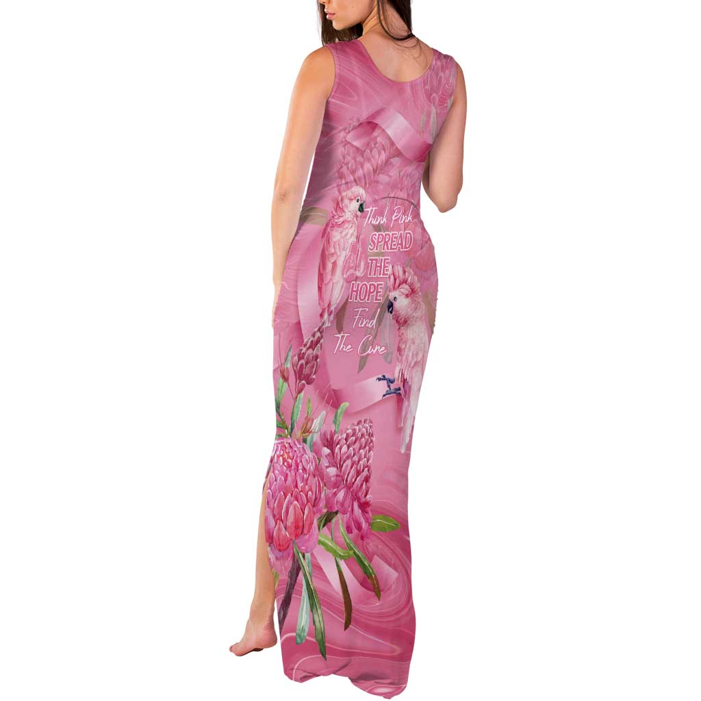 Australia Breast Cancer Awareness Tank Maxi Dress Think Pink Cockatoos Ribbon - Vibe Hoodie