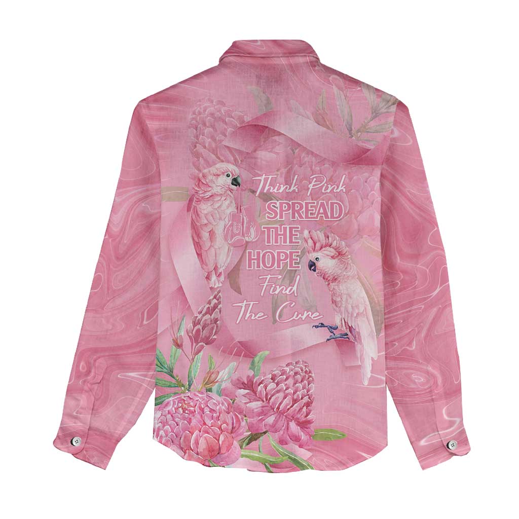 Australia Breast Cancer Awareness Women Casual Shirt Think Pink Cockatoos Ribbon - Vibe Hoodie