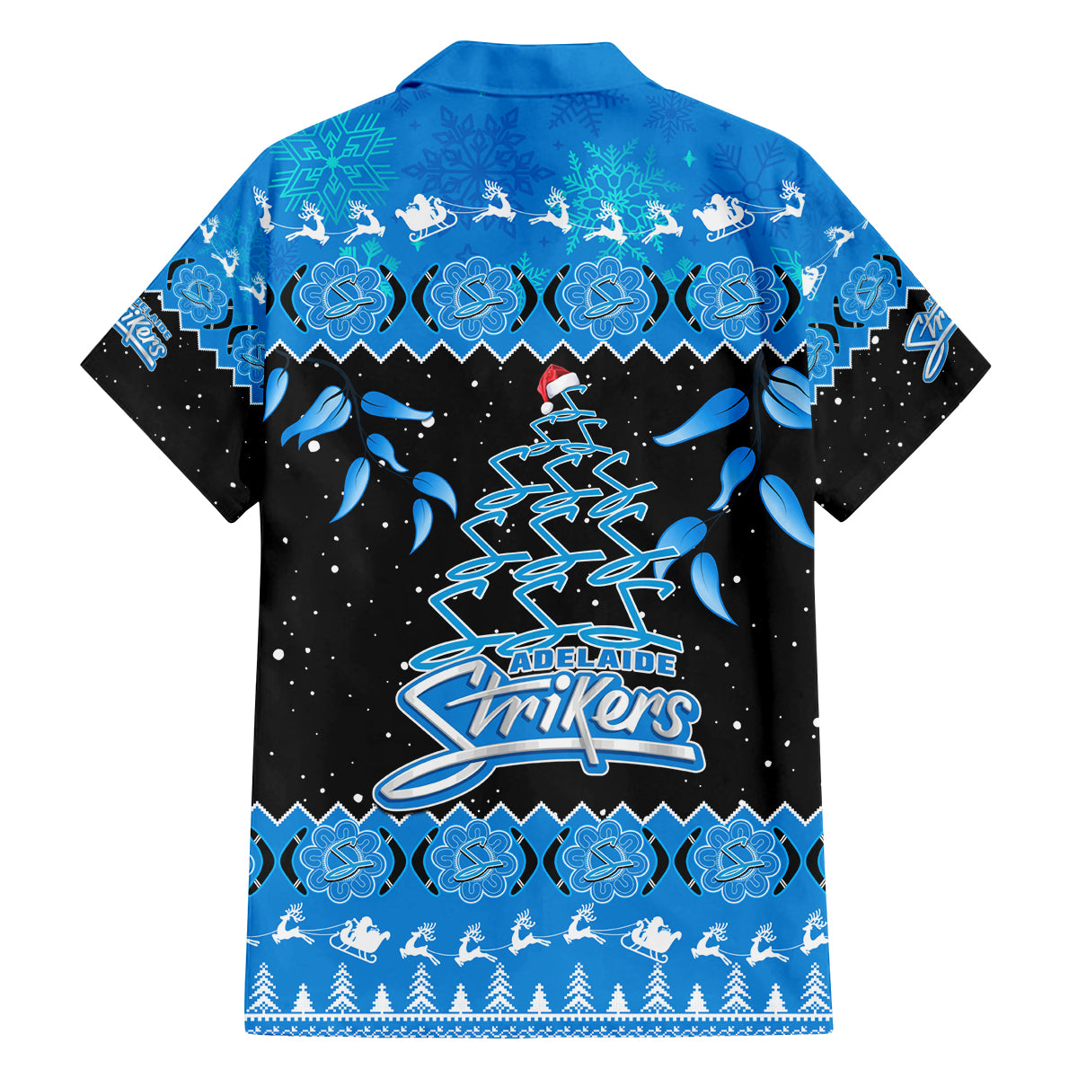 adelaide-strikers-cricket-christmas-family-matching-long-sleeve-bodycon-dress-and-hawaiian-shirt-merry-xmas-2023-indigenous-art