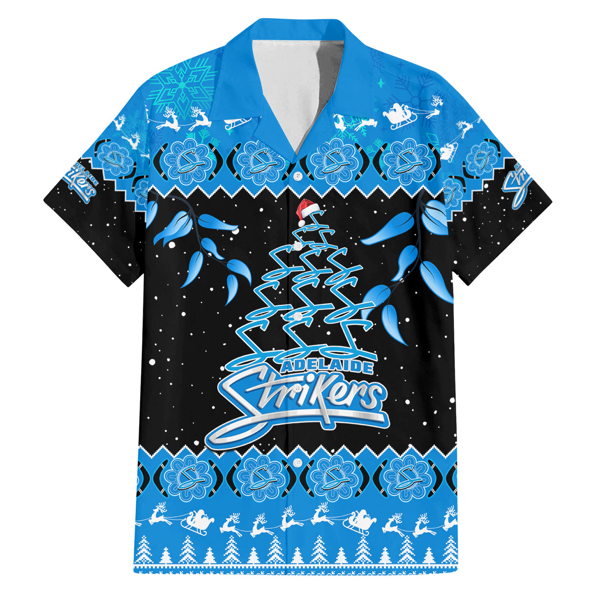 adelaide-strikers-cricket-christmas-family-matching-mermaid-dress-and-hawaiian-shirt-merry-xmas-2023-indigenous-art