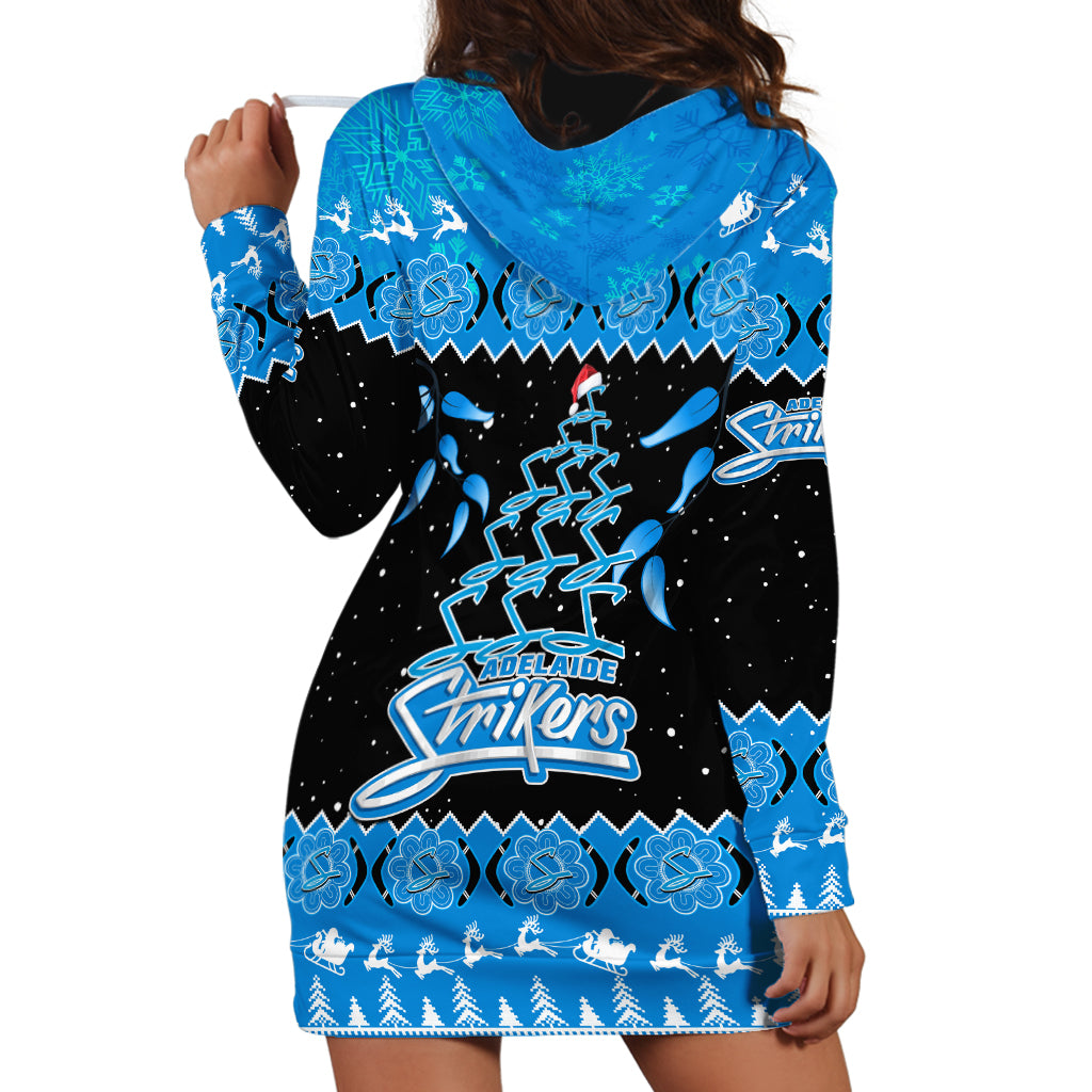 Adelaide Strikers Cricket Christmas Hoodie Dress Merry Xmas 2023 Indigenous Art - Vibe Hoodie Shop