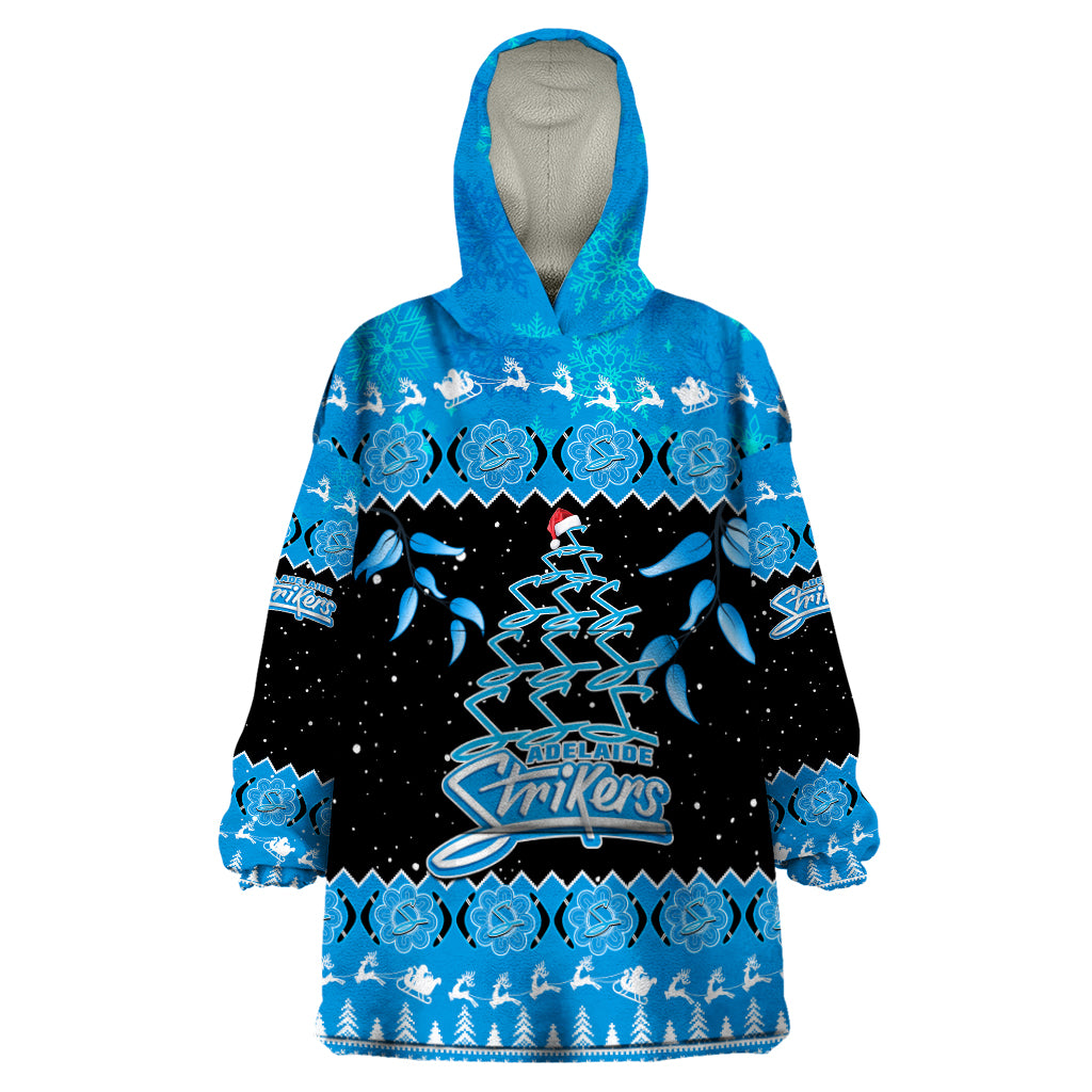 Adelaide Strikers Cricket Christmas Wearable Blanket Hoodie Merry Xmas 2023 Indigenous Art - Vibe Hoodie Shop