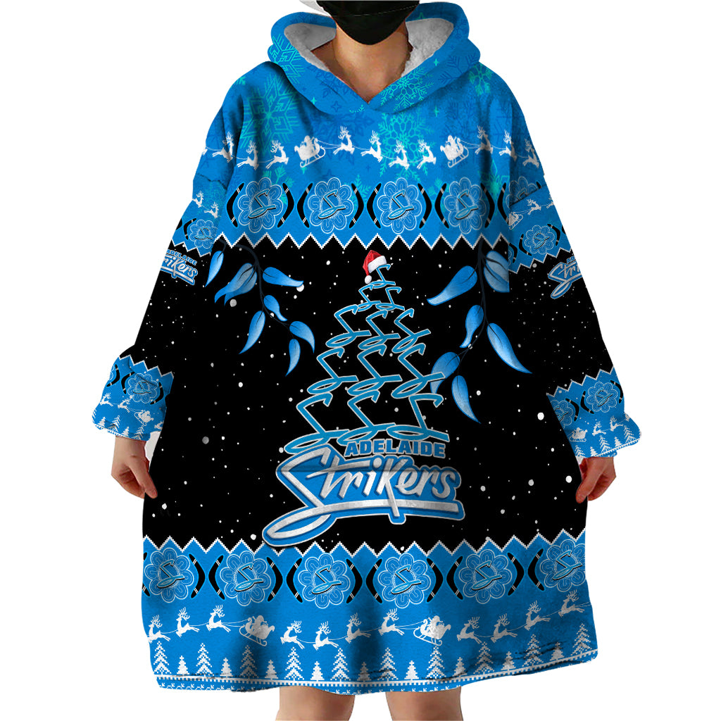 Adelaide Strikers Cricket Christmas Wearable Blanket Hoodie Merry Xmas 2023 Indigenous Art - Vibe Hoodie Shop