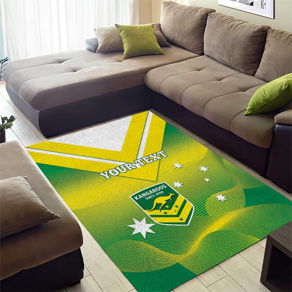 Custom Australia Rugby Area Rug 2024 Kangaroos - Gradient Sporty Style - Vibe Hoodie Shop