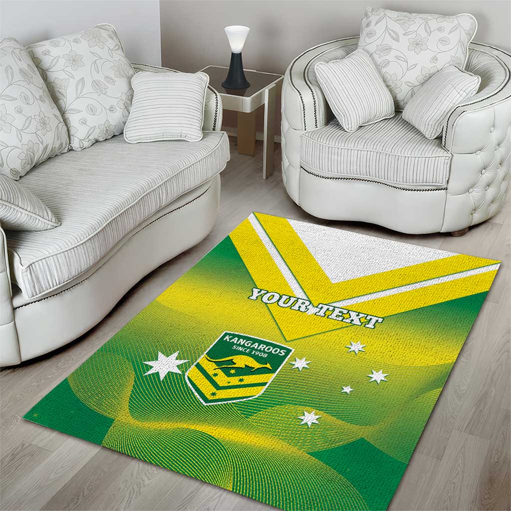 Custom Australia Rugby Area Rug 2024 Kangaroos - Gradient Sporty Style - Vibe Hoodie Shop