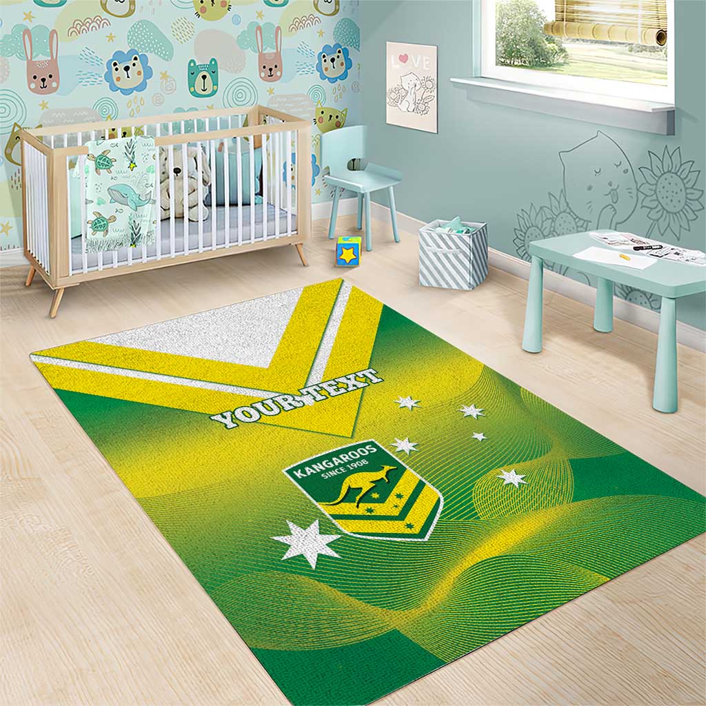 Custom Australia Rugby Area Rug 2024 Kangaroos - Gradient Sporty Style - Vibe Hoodie Shop