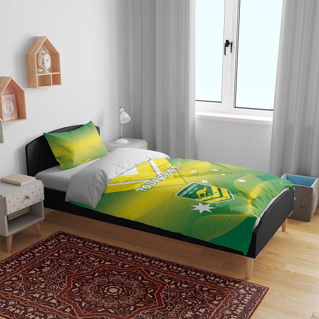 Custom Australia Rugby Bedding Set 2024 Kangaroos - Gradient Sporty Style - Vibe Hoodie Shop
