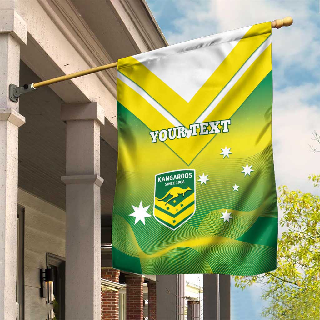 Custom Australia Rugby Garden Flag 2024 Kangaroos - Gradient Sporty Style - Vibe Hoodie Shop