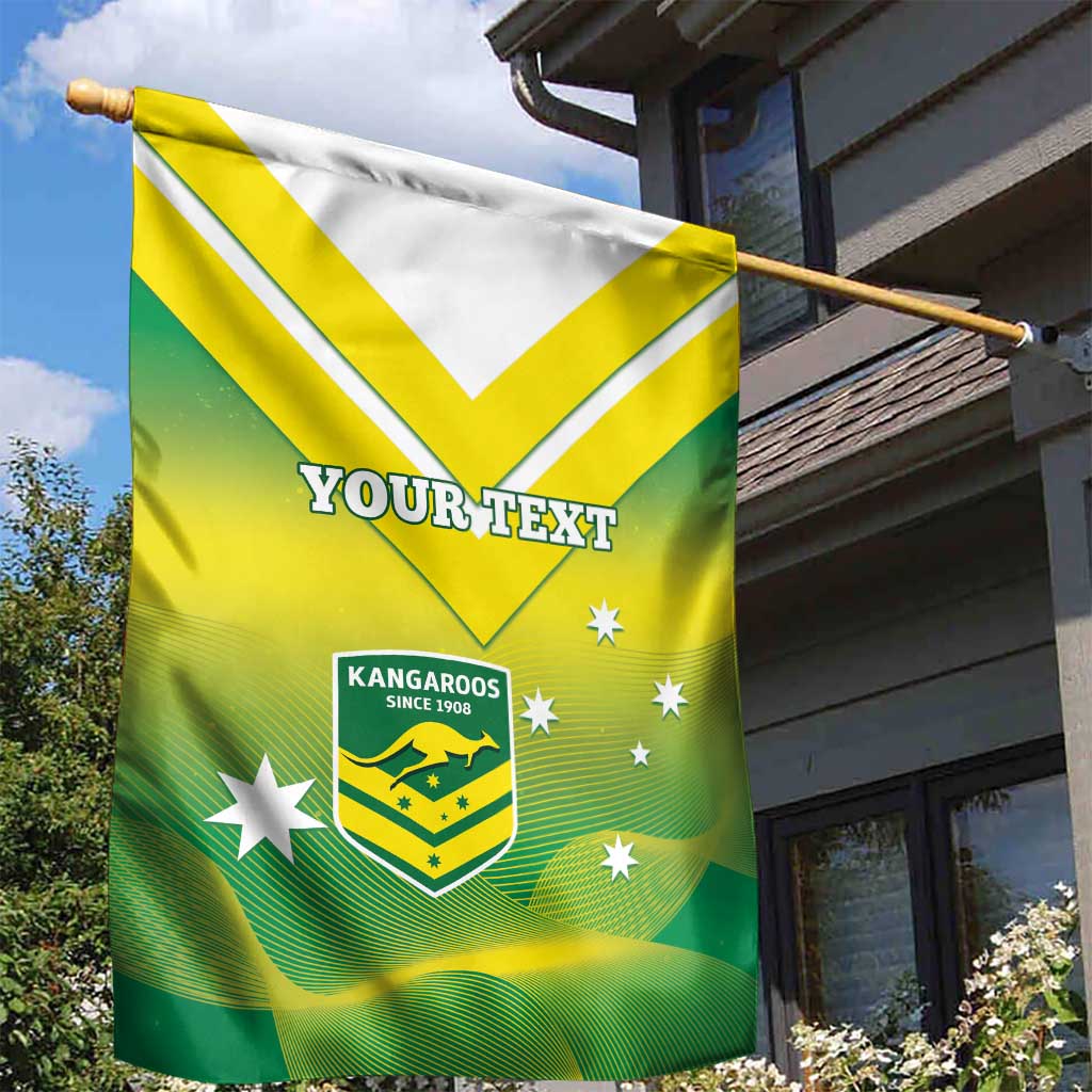 Custom Australia Rugby Garden Flag 2024 Kangaroos - Gradient Sporty Style - Vibe Hoodie Shop