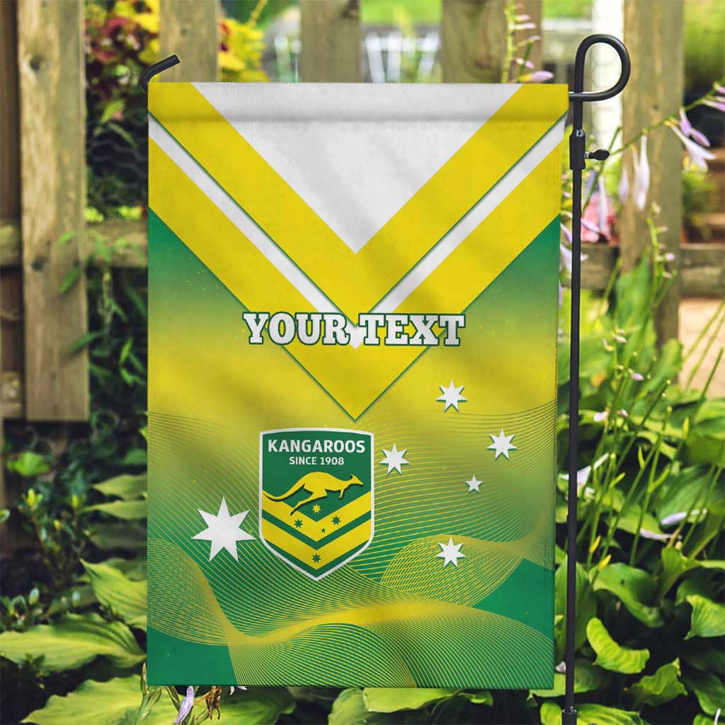 Custom Australia Rugby Garden Flag 2024 Kangaroos - Gradient Sporty Style - Vibe Hoodie Shop