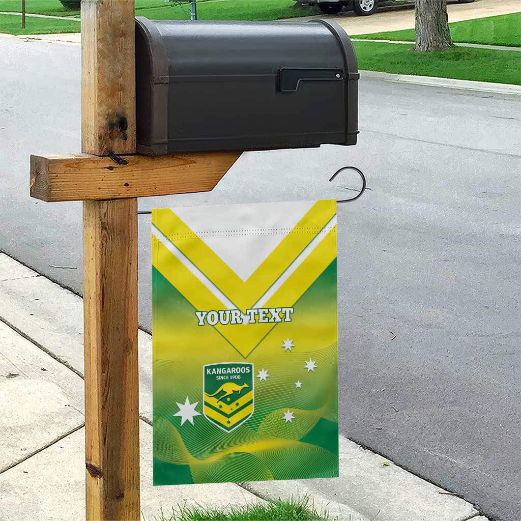 Custom Australia Rugby Garden Flag 2024 Kangaroos - Gradient Sporty Style - Vibe Hoodie Shop