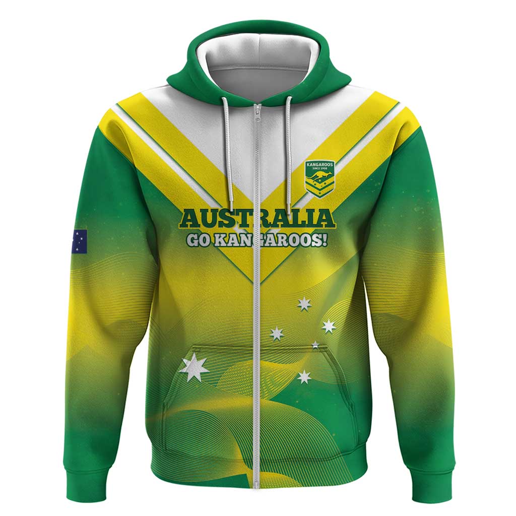 Custom Australia Rugby Hoodie 2024 Kangaroos - Gradient Sporty Style - Vibe Hoodie Shop