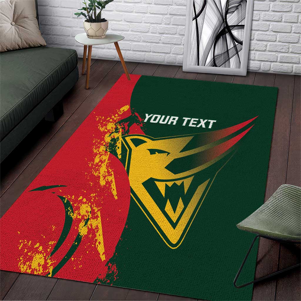 Custom Australia Tasmania Cricket Area Rug Go Tasmanian Tigers - Grunge Style - Vibe Hoodie Shop