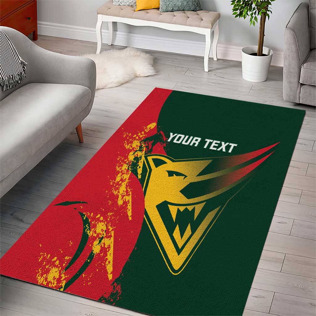 Custom Australia Tasmania Cricket Area Rug Go Tasmanian Tigers - Grunge Style - Vibe Hoodie Shop