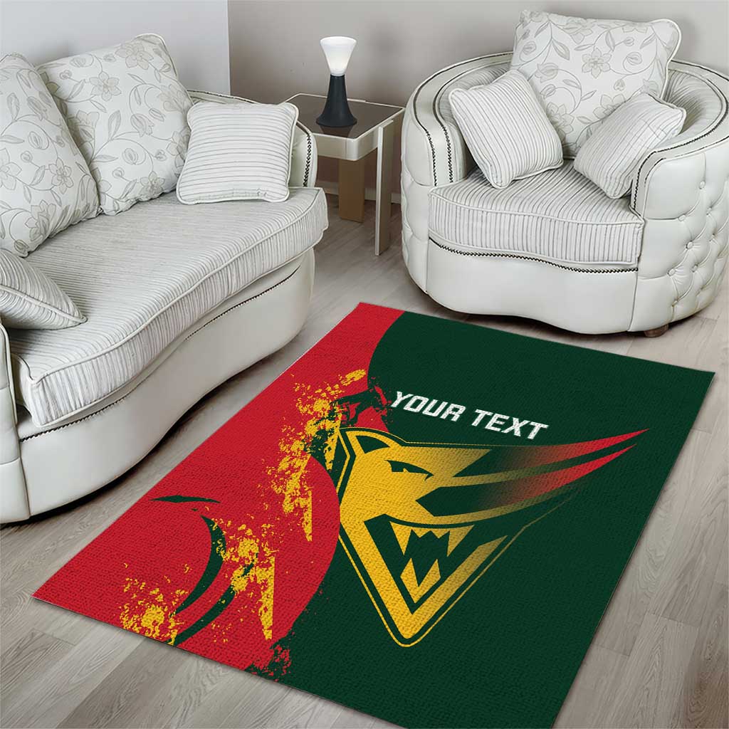 Custom Australia Tasmania Cricket Area Rug Go Tasmanian Tigers - Grunge Style - Vibe Hoodie Shop