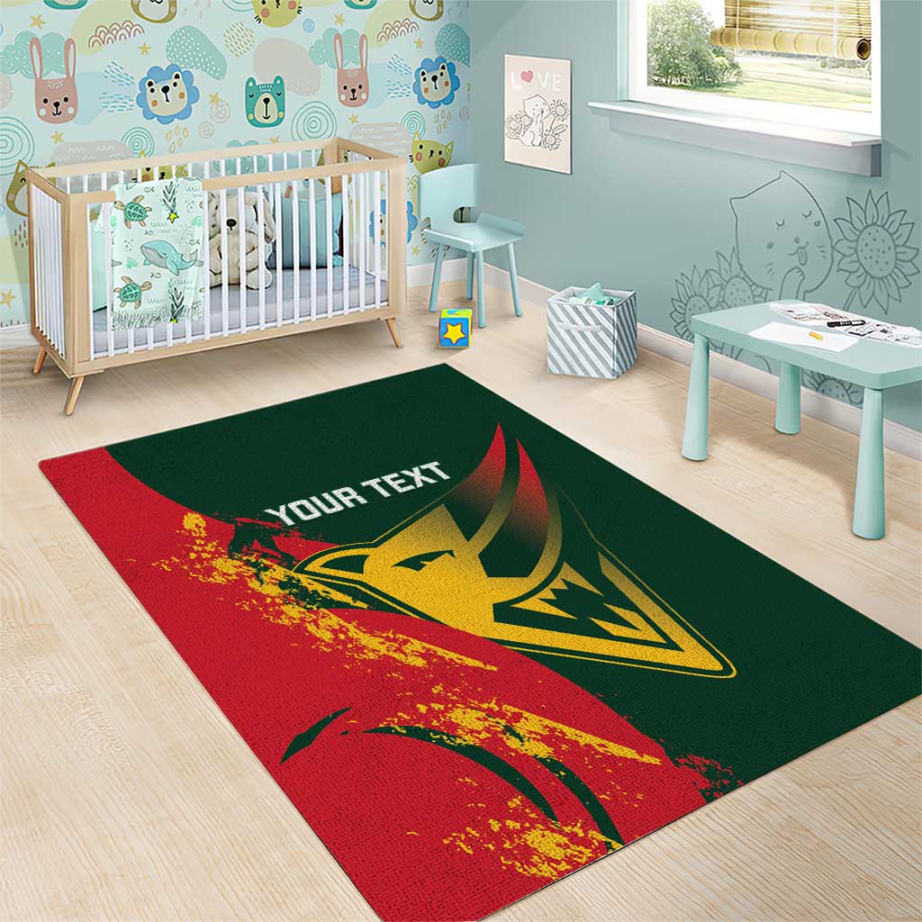 Custom Australia Tasmania Cricket Area Rug Go Tasmanian Tigers - Grunge Style - Vibe Hoodie Shop