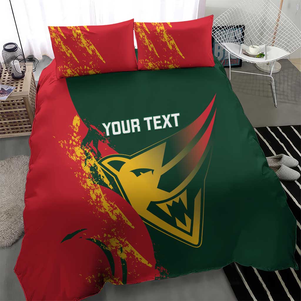 Custom Australia Tasmania Cricket Bedding Set Go Tasmanian Tigers - Grunge Style - Vibe Hoodie Shop
