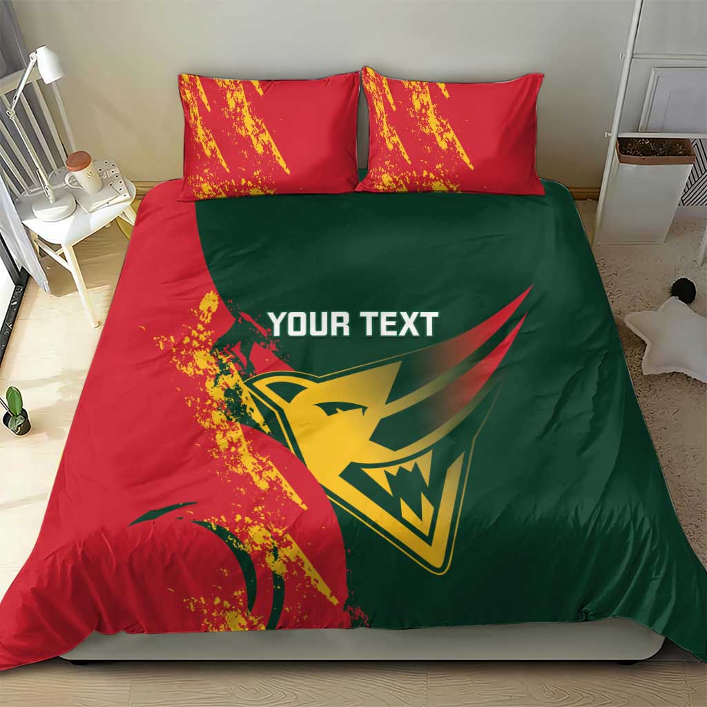 Custom Australia Tasmania Cricket Bedding Set Go Tasmanian Tigers - Grunge Style - Vibe Hoodie Shop