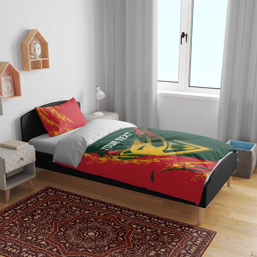 Custom Australia Tasmania Cricket Bedding Set Go Tasmanian Tigers - Grunge Style - Vibe Hoodie Shop