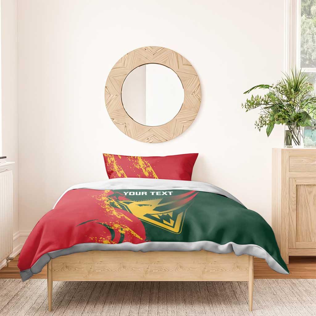 Custom Australia Tasmania Cricket Bedding Set Go Tasmanian Tigers - Grunge Style - Vibe Hoodie Shop