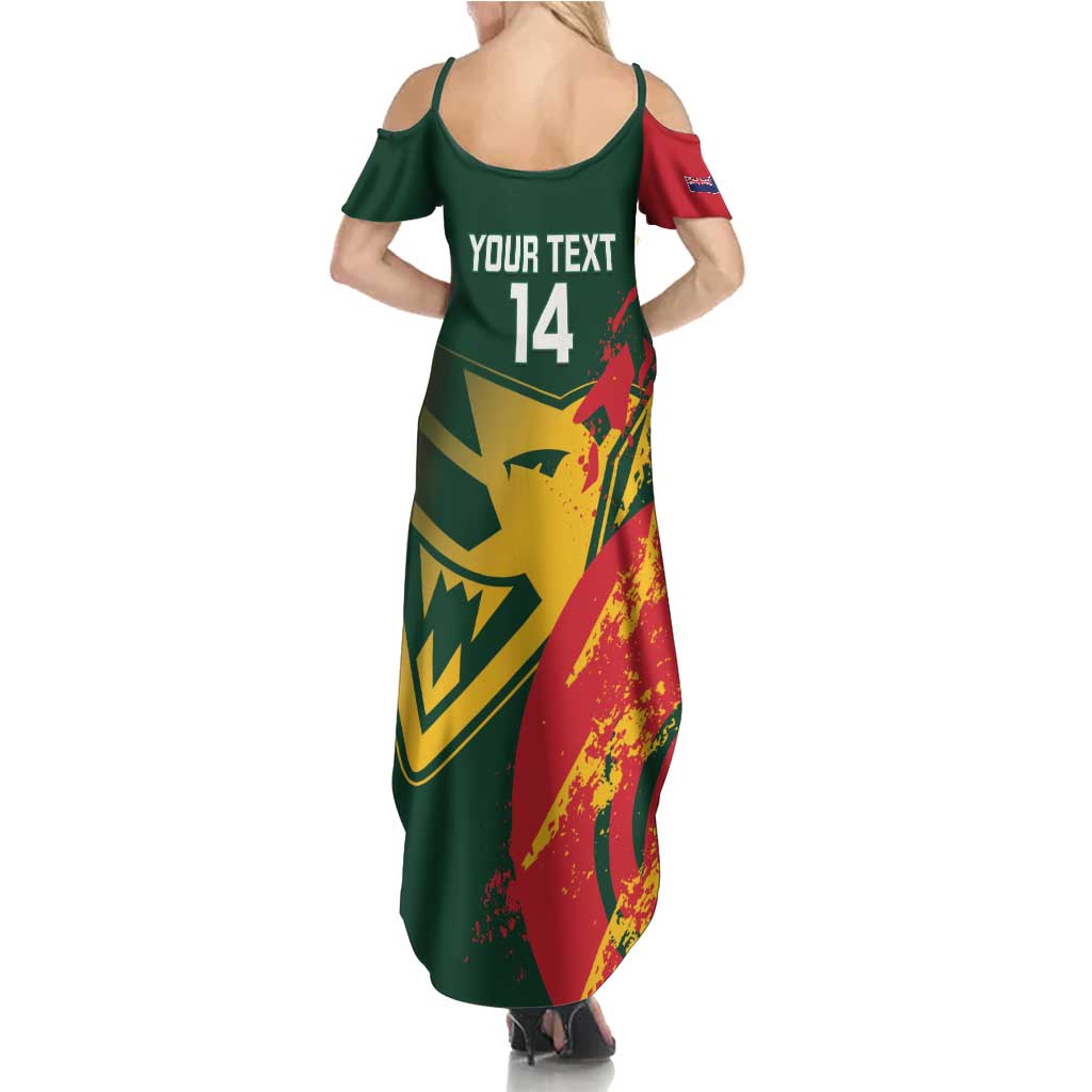 Custom Australia Tasmania Cricket Family Matching Summer Maxi Dress and Hawaiian Shirt Go Tasmanian Tigers - Grunge Style