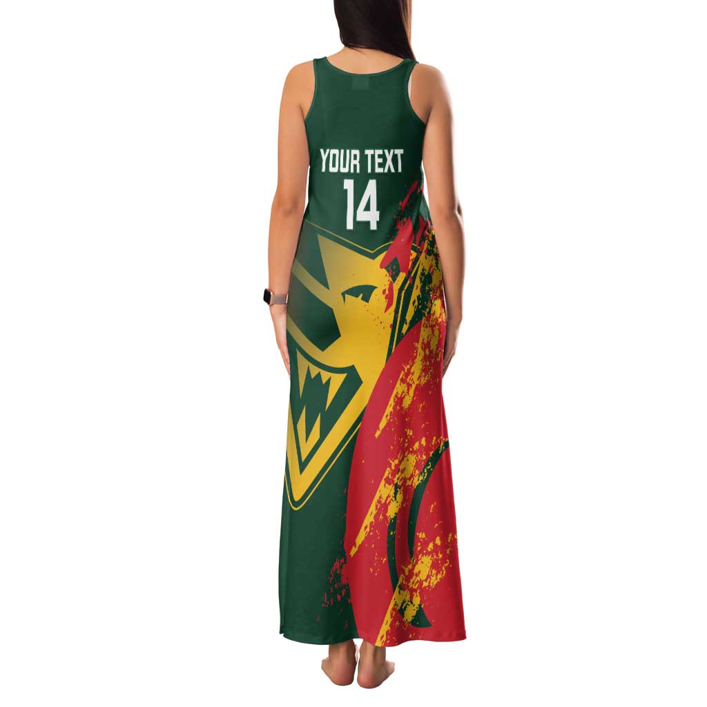 Custom Australia Tasmania Cricket Family Matching Tank Maxi Dress and Hawaiian Shirt Go Tasmanian Tigers - Grunge Style