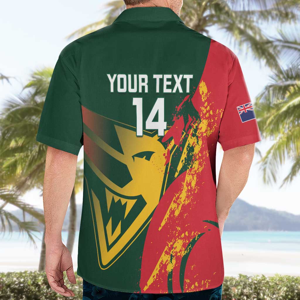 Custom Australia Tasmania Cricket Hawaiian Shirt Go Tasmanian Tigers - Grunge Style - Vibe Hoodie Shop