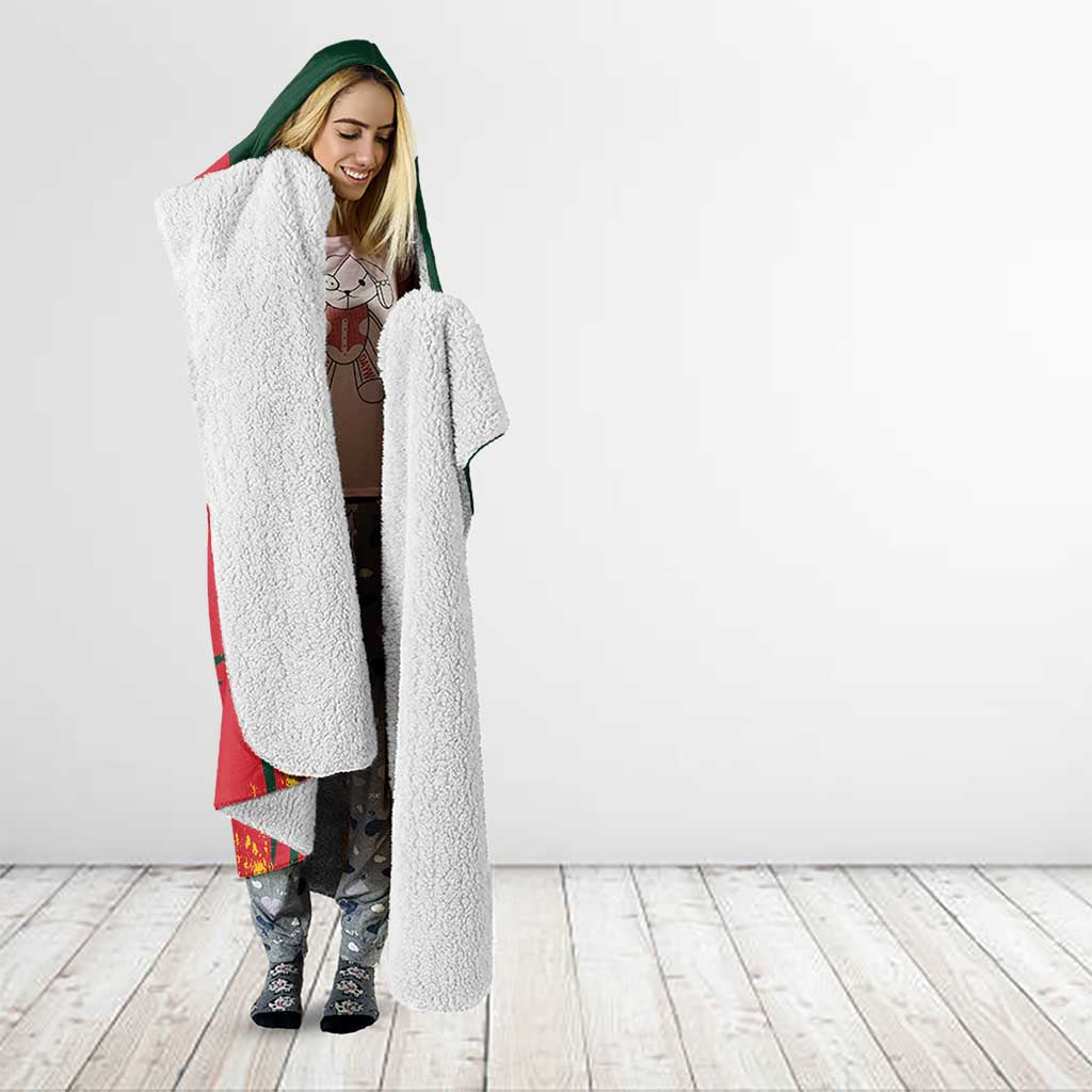 Custom Australia Tasmania Cricket Hooded Blanket Go Tasmanian Tigers - Grunge Style