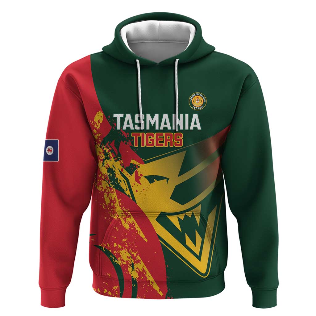 Custom Australia Tasmania Cricket Hoodie Go Tasmanian Tigers - Grunge Style - Vibe Hoodie Shop