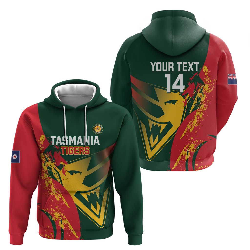 Custom Australia Tasmania Cricket Hoodie Go Tasmanian Tigers - Grunge Style - Vibe Hoodie Shop