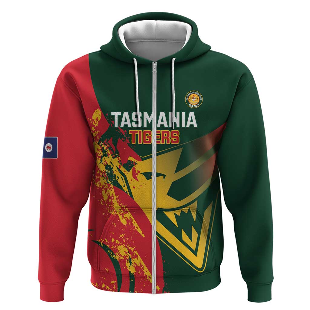 Custom Australia Tasmania Cricket Hoodie Go Tasmanian Tigers - Grunge Style - Vibe Hoodie Shop