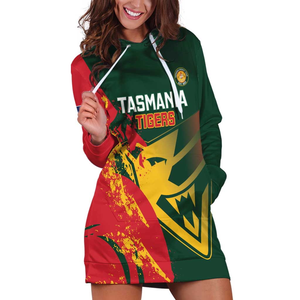 Custom Australia Tasmania Cricket Hoodie Dress Go Tasmanian Tigers - Grunge Style - Vibe Hoodie Shop