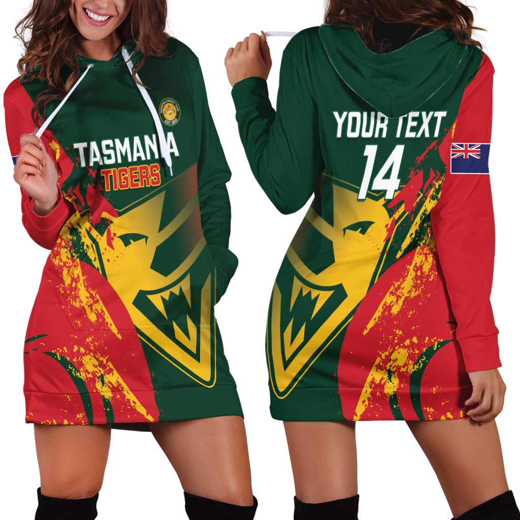 Custom Australia Tasmania Cricket Hoodie Dress Go Tasmanian Tigers - Grunge Style - Vibe Hoodie Shop