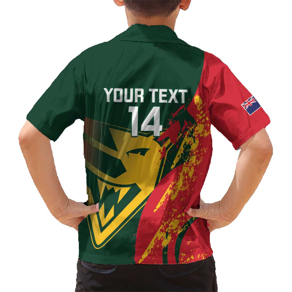 Custom Australia Tasmania Cricket Kid Hawaiian Shirt Go Tasmanian Tigers - Grunge Style