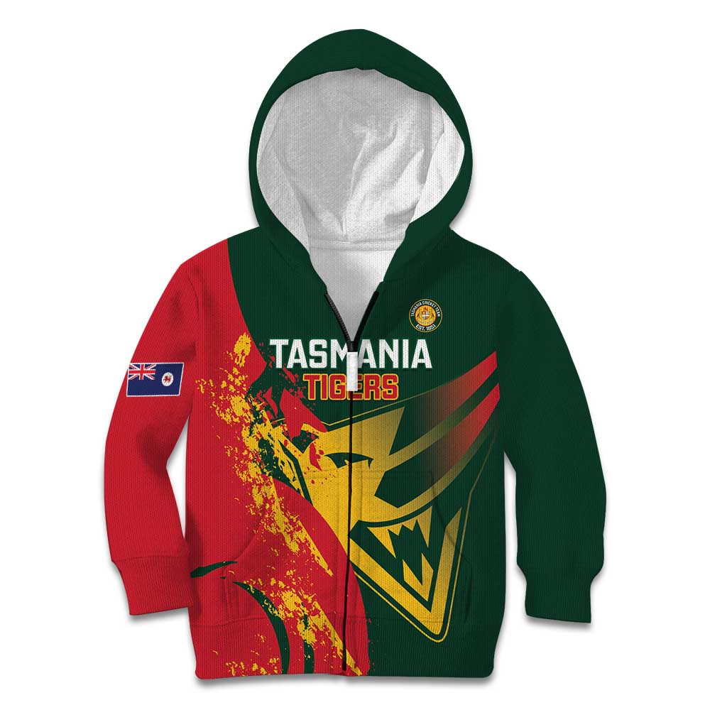 Custom Australia Tasmania Cricket Kid Hoodie Go Tasmanian Tigers - Grunge Style - Vibe Hoodie Shop