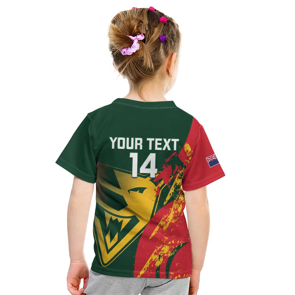 Custom Australia Tasmania Cricket Kid T Shirt Go Tasmanian Tigers - Grunge Style - Vibe Hoodie Shop