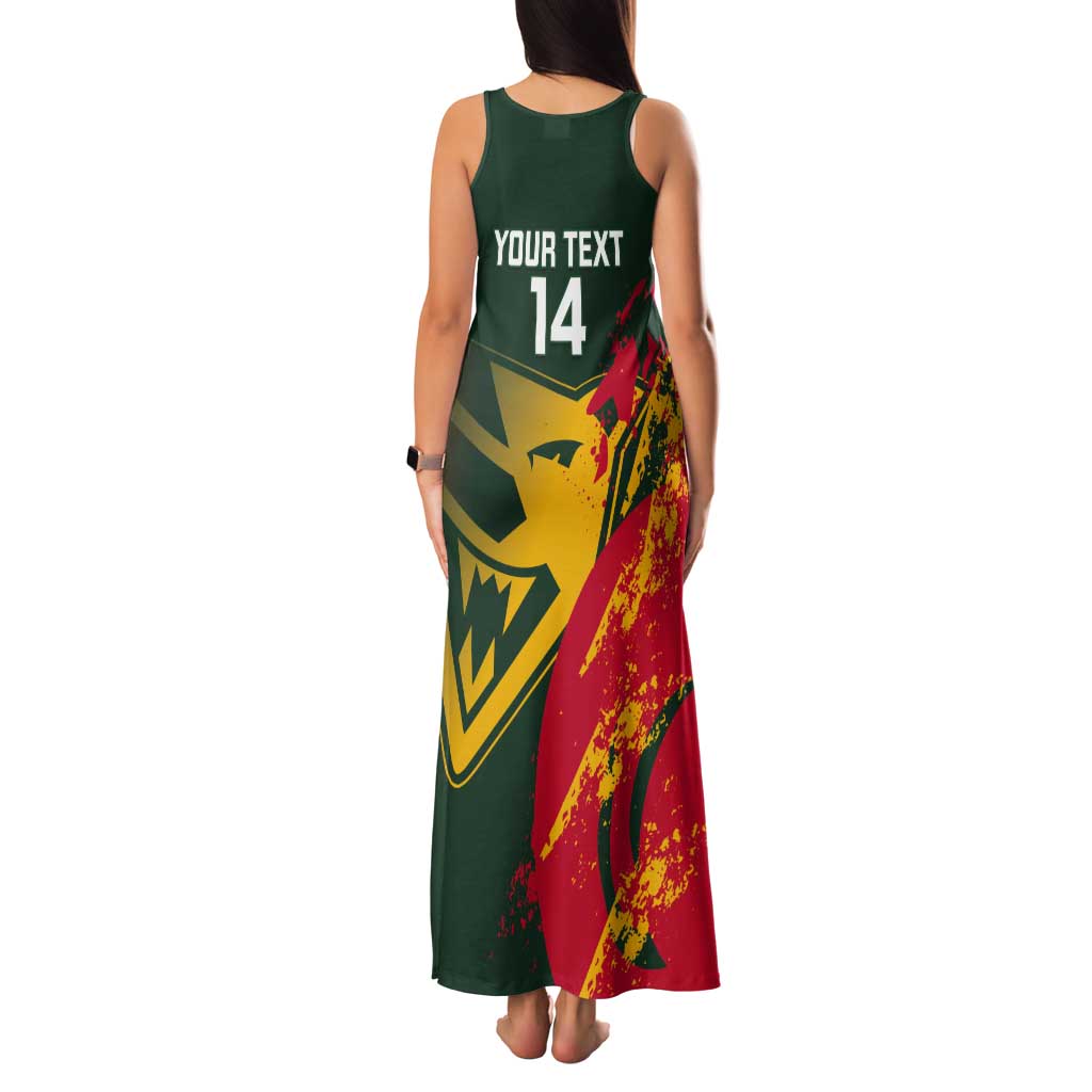 Custom Australia Tasmania Cricket Tank Maxi Dress Go Tasmanian Tigers - Grunge Style