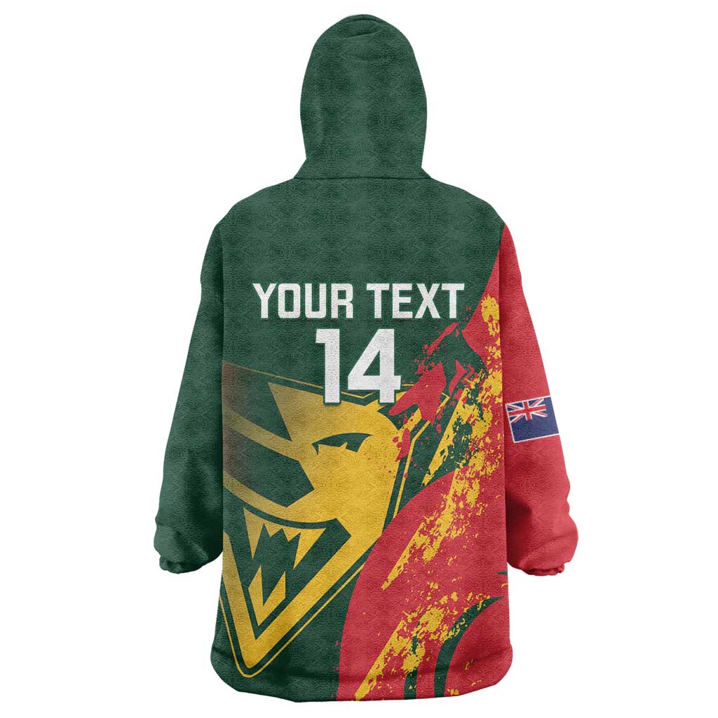 Custom Australia Tasmania Cricket Wearable Blanket Hoodie Go Tasmanian Tigers - Grunge Style - Vibe Hoodie Shop