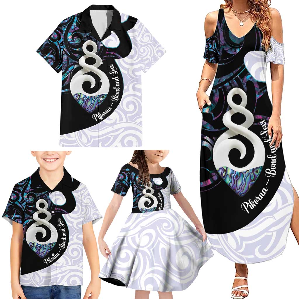 Aotearoa Pikorua Family Matching Summer Maxi Dress and Hawaiian Shirt NZ Twist - Bond And Love