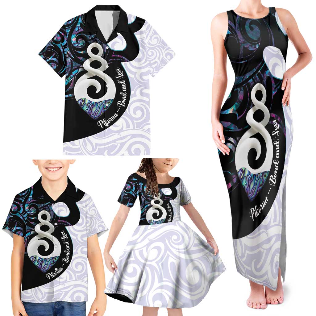 Aotearoa Pikorua Family Matching Tank Maxi Dress and Hawaiian Shirt NZ Twist - Bond And Love