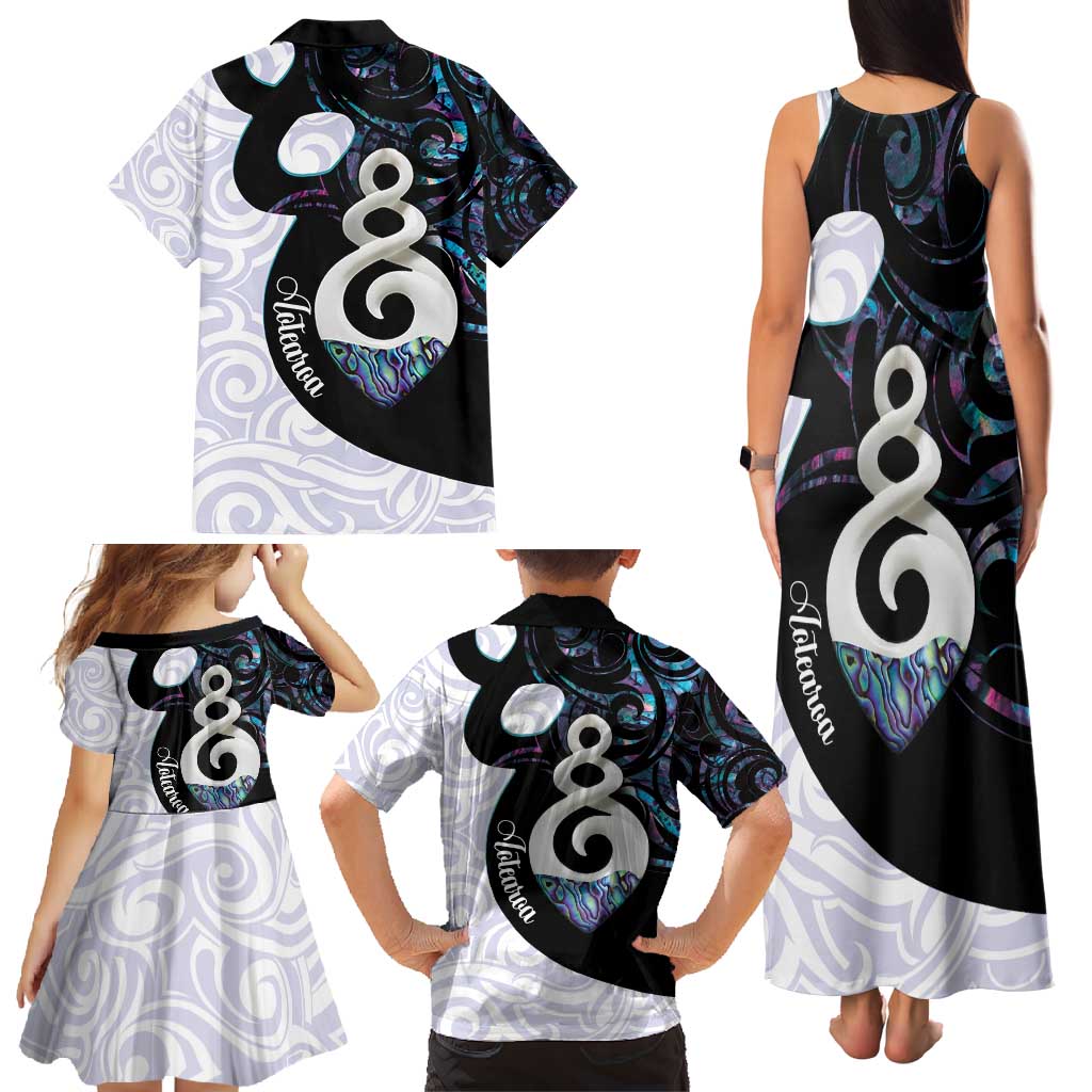 Aotearoa Pikorua Family Matching Tank Maxi Dress and Hawaiian Shirt NZ Twist - Bond And Love