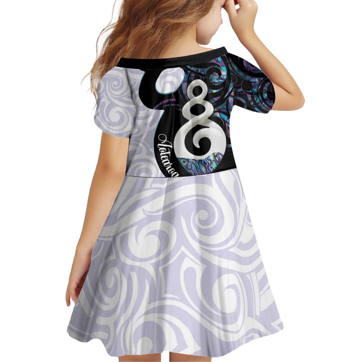 Aotearoa Pikorua Kid Short Sleeve Dress NZ Twist - Bond And Love - Vibe Hoodie Shop