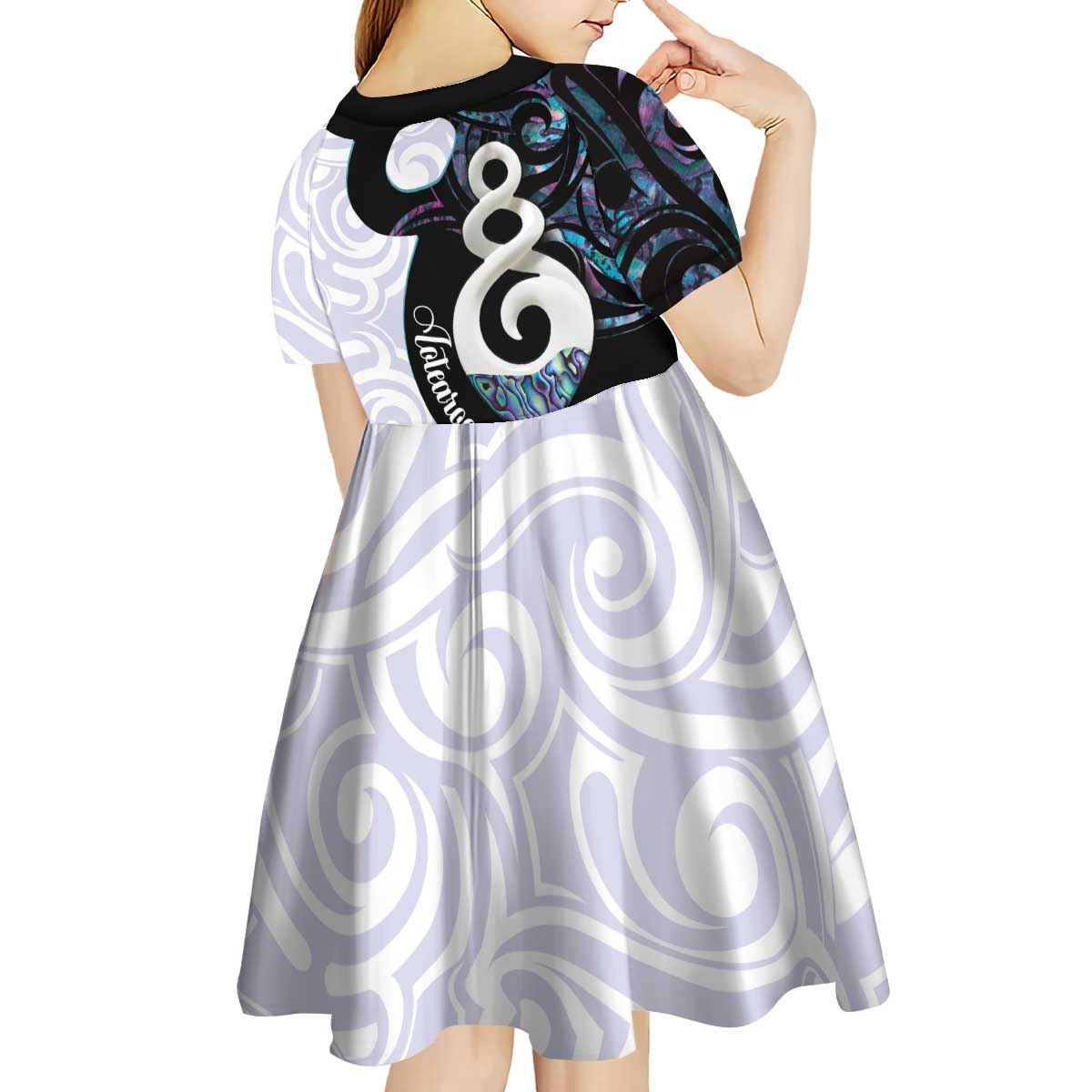 Aotearoa Pikorua Kid Short Sleeve Dress NZ Twist - Bond And Love - Vibe Hoodie Shop