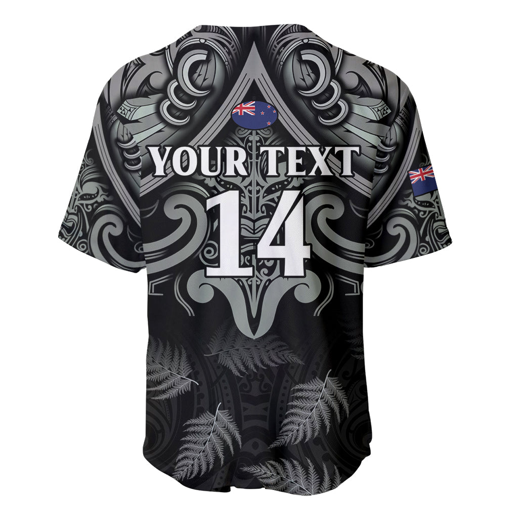 Custom New Zealand Silver Fern Rugby Baseball Jersey All Black Since 1892 Aotearoa Moko Maori - Vibe Hoodie Shop