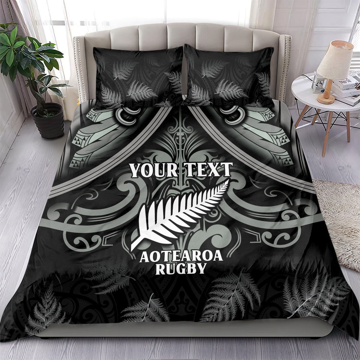 Custom New Zealand Silver Fern Rugby Bedding Set All Black Since 1892 Aotearoa Moko Maori - Vibe Hoodie Shop